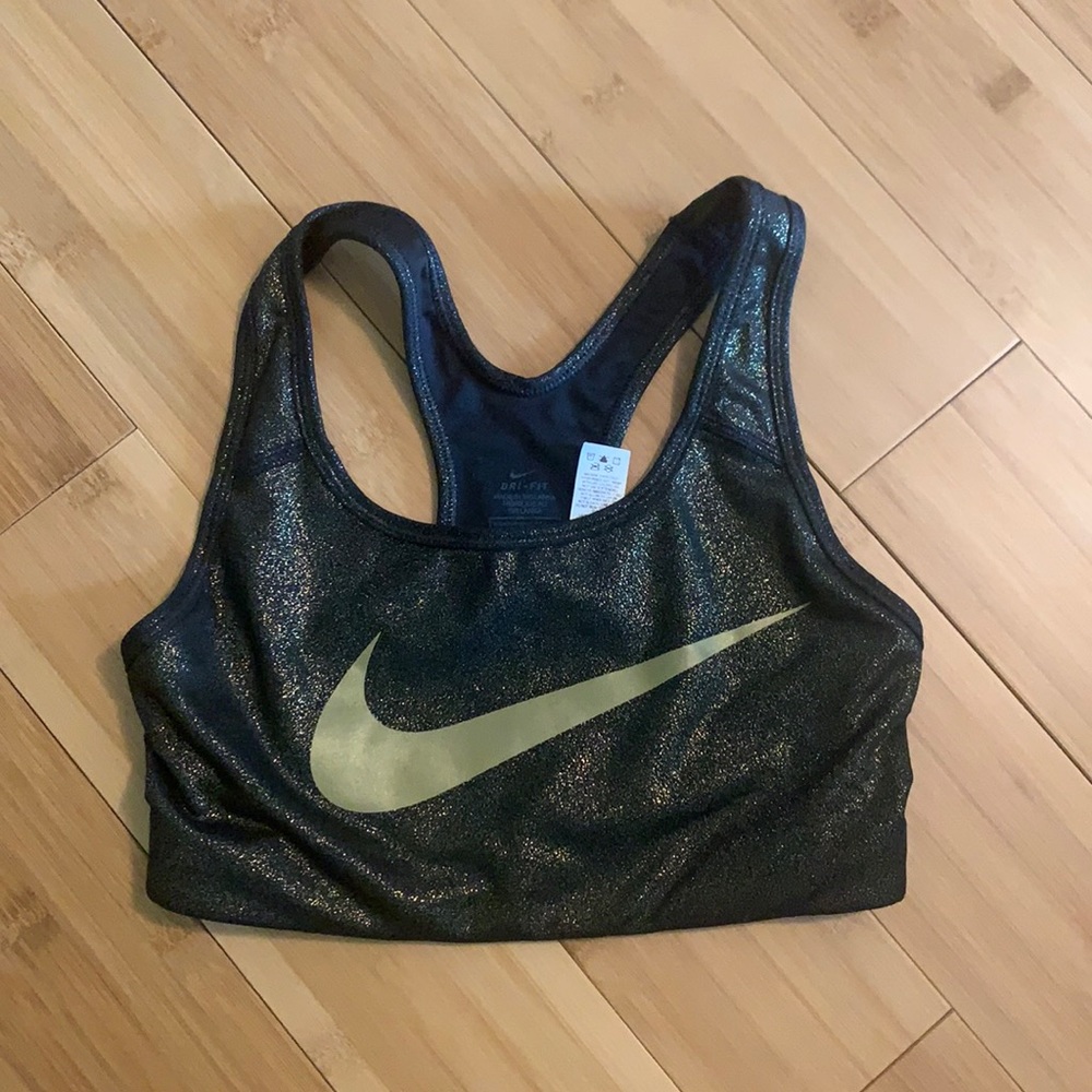 Nike metallic sports bra
